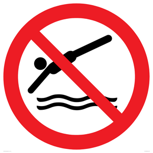 Prohibition: No diving